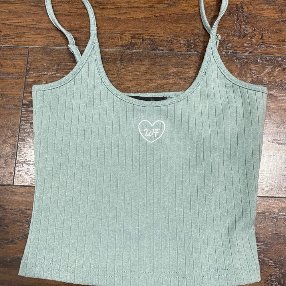 White Fox Boutique Sage Ribbed Camisole